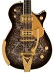 Gretsch G6134TG LTD Edition GuitarbBlack Paisley Penguin with Case Body View